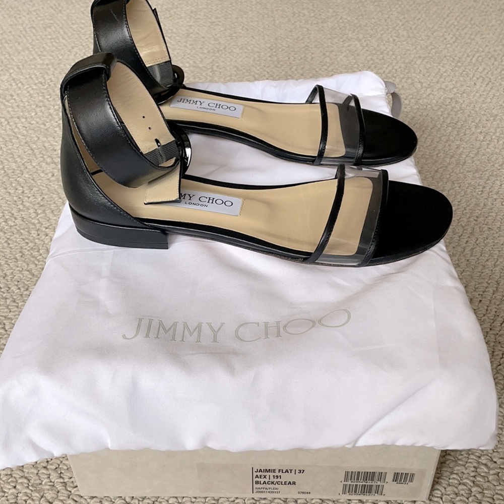Jimmy Choo flats black/clear size 37